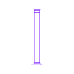 Buildings Stone Columns Roman Tuscan Square Smooth Medium Outline Svg File, Free Vectors File